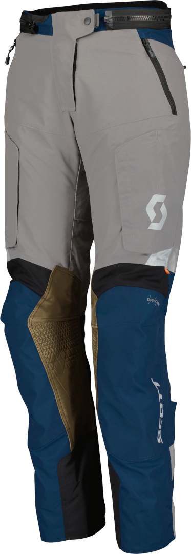 Scott Dualraid Dryo Ladies Motorcycle Textile Pants, grey-blue, Size 36 for Women, grey-blue, Size 36 for Women