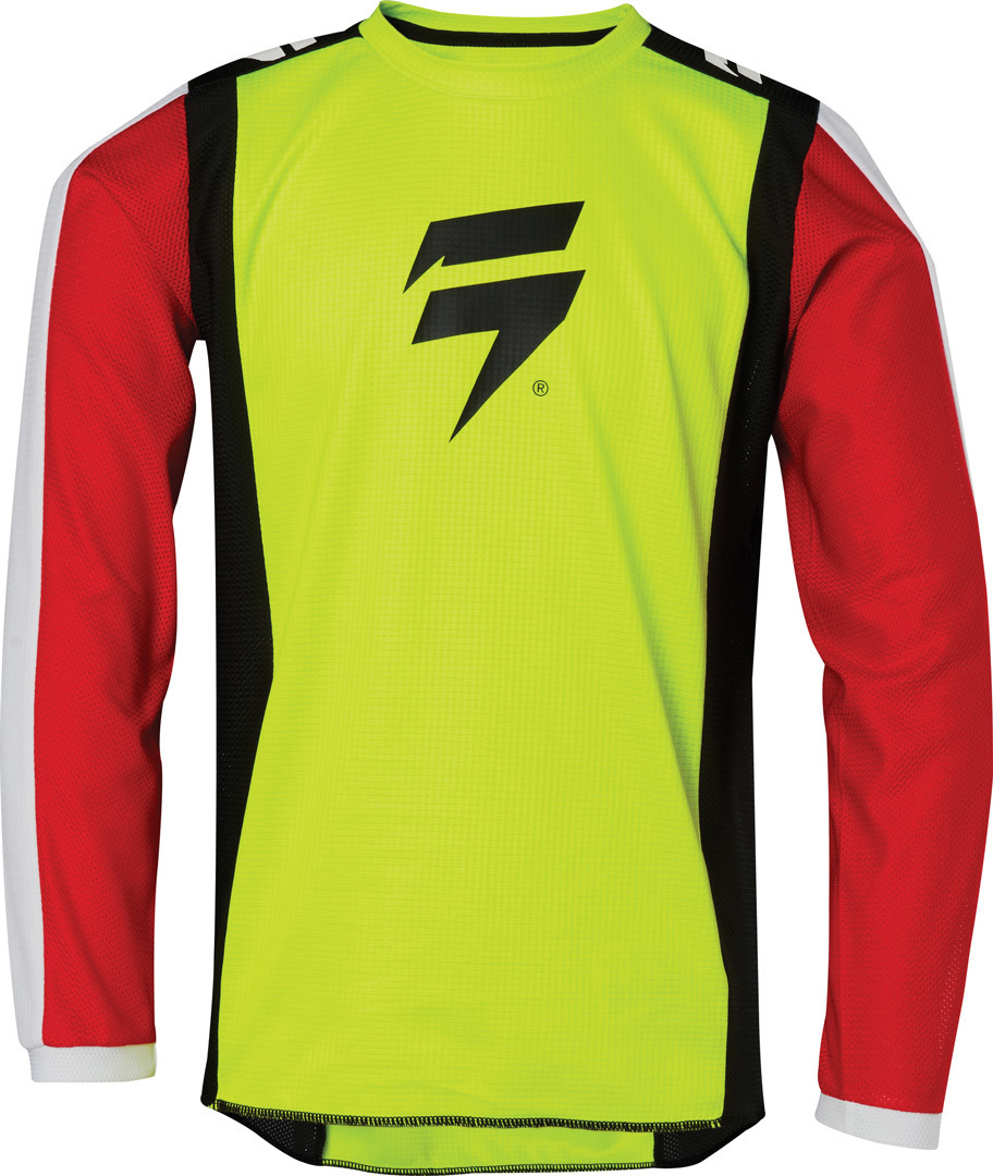 Image of Shift Whit3 Label Race 2 Bambini Motocross Jersey, rosso-giallo, dimensione L