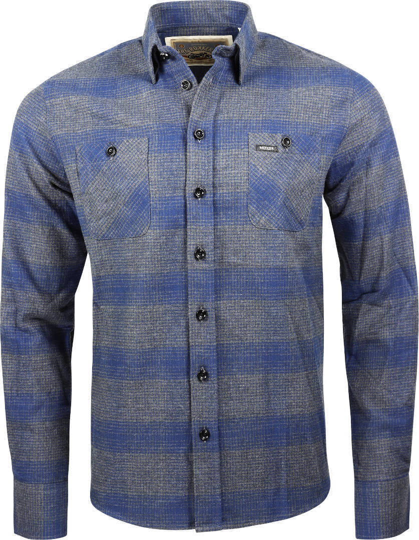 Image of Rokker Milton camicia, grigio-blu, dimensione L