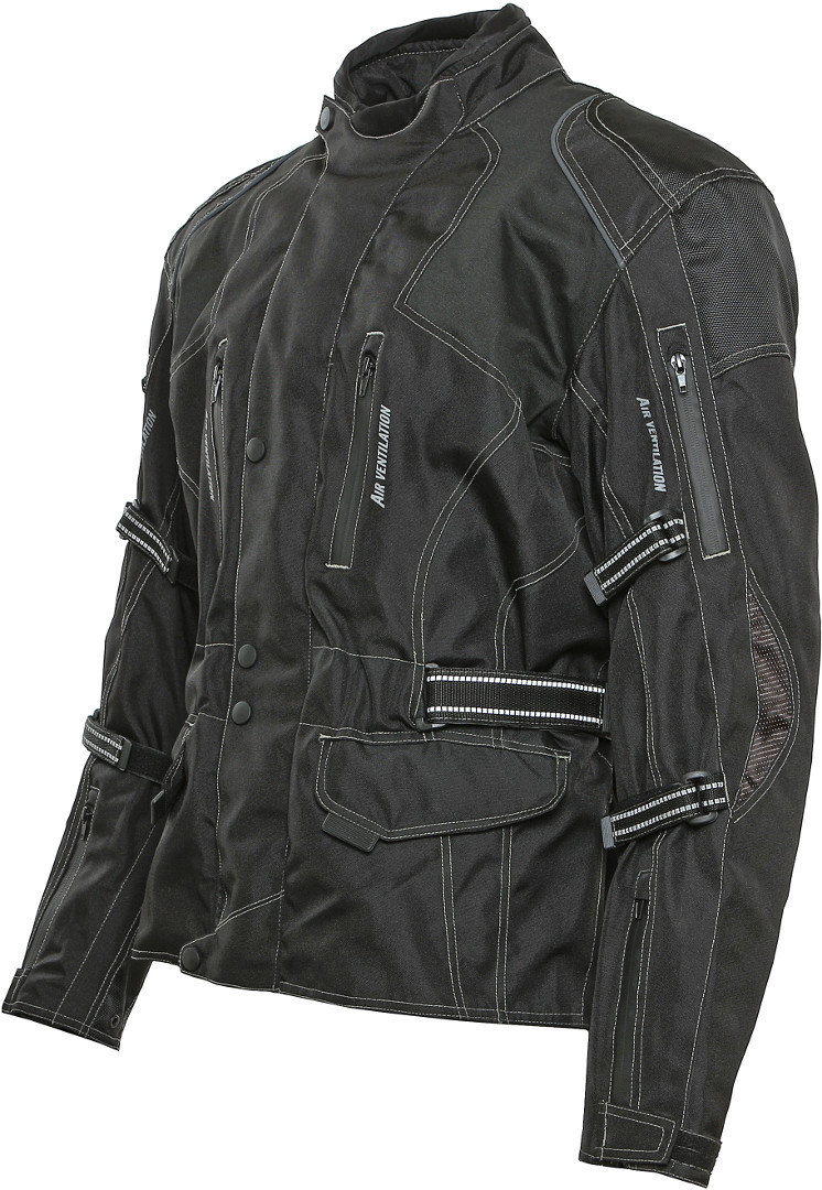 Bores Emilio Touring Motorcycle Textile Jacket, black, Size 6XL, black, Size 6XL