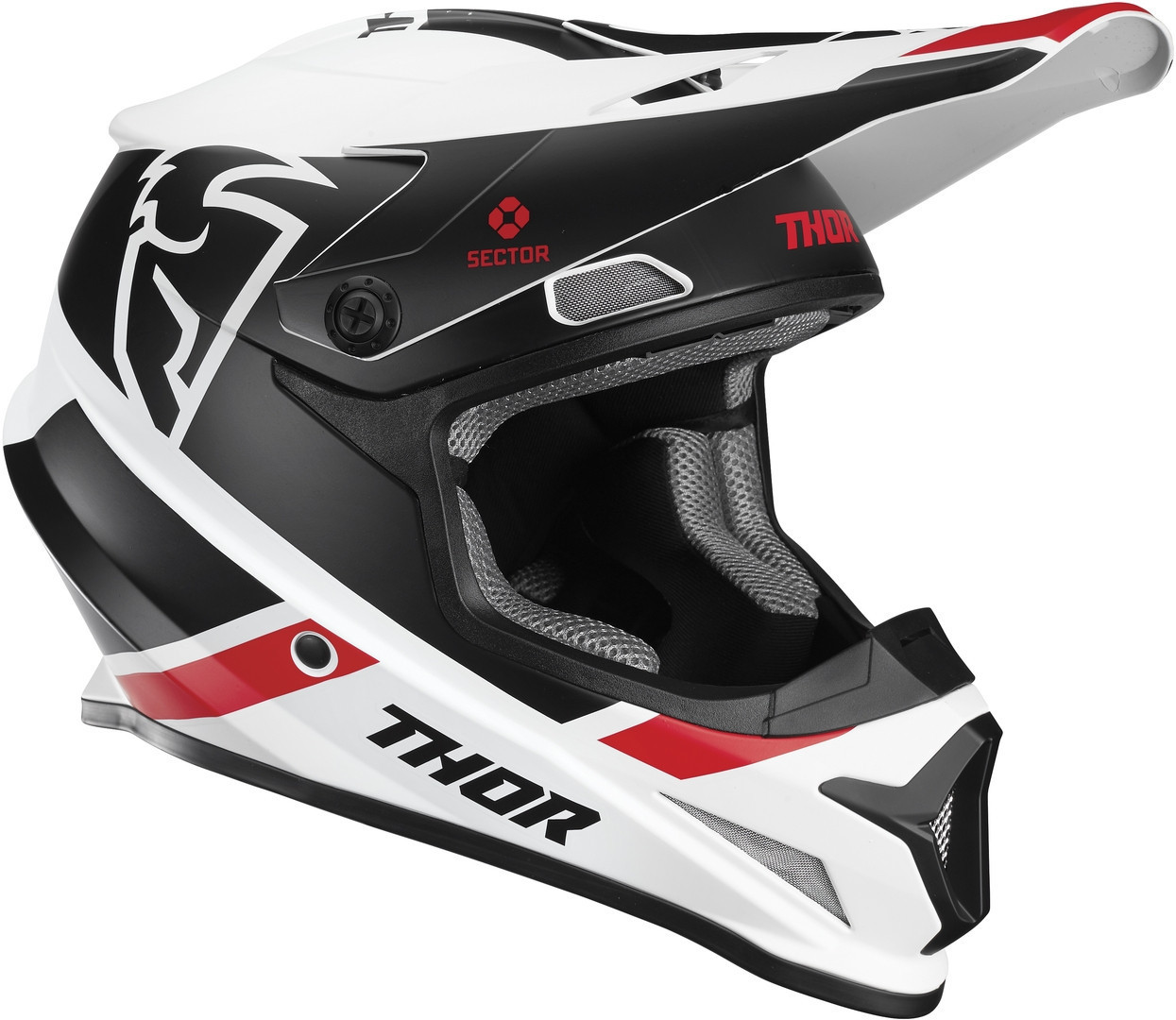 Thor Sector Split Mips Motocross Helmet, black-white-red, Size 2XL, black-white-red, Size 2XL