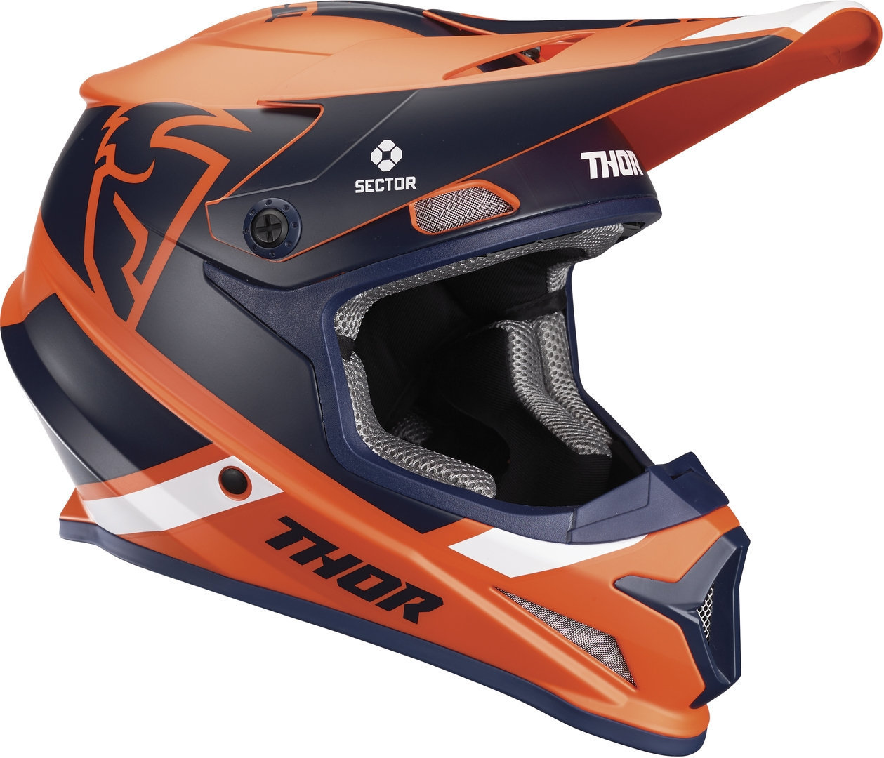 Thor Sector Split Mips Motocross Helmet, blue-orange, Size 2XL, blue-orange, Size 2XL