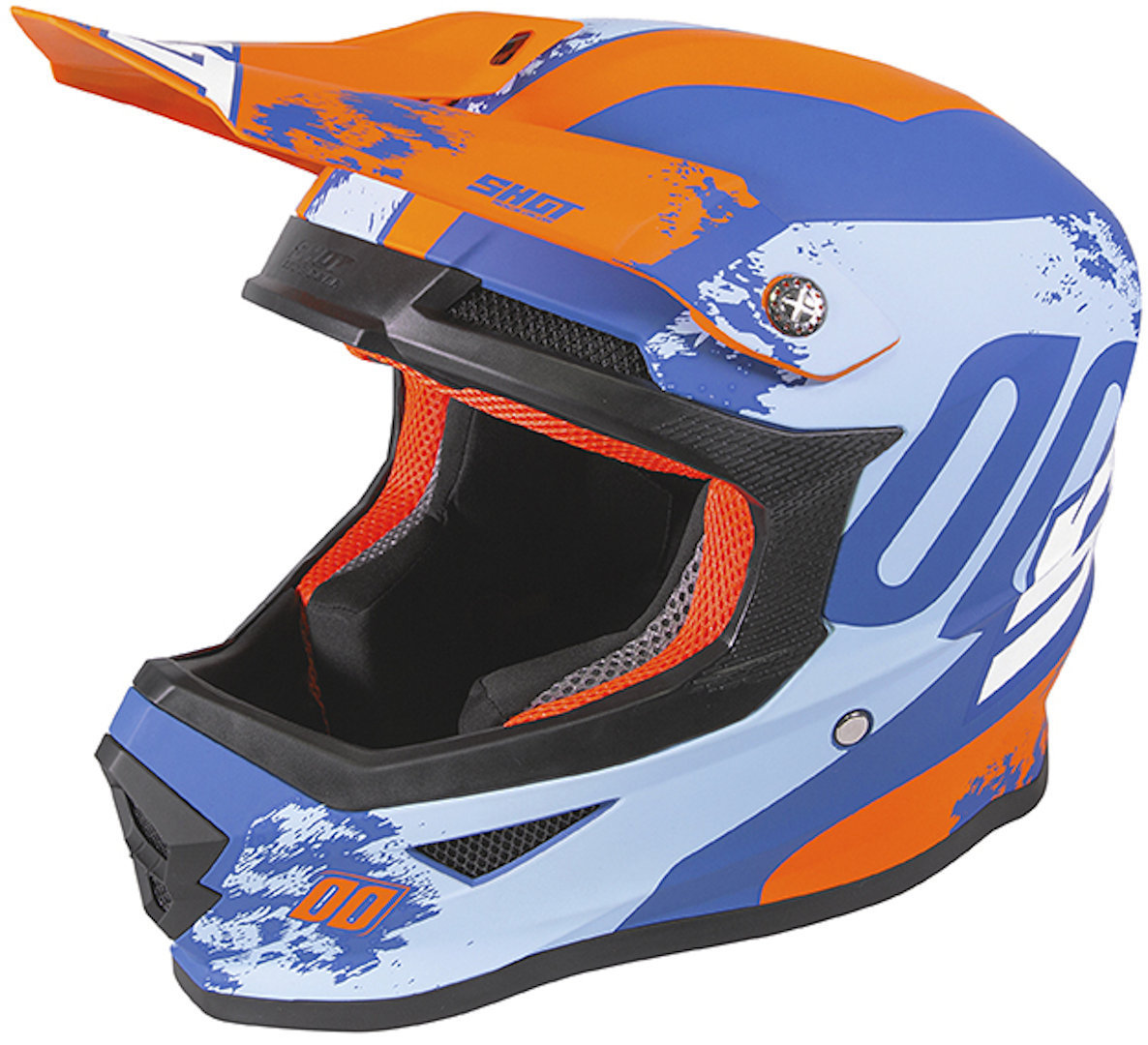 Shot Furious Shadow Motocross Helmet, blue-orange, Size 2XL, blue-orange, Size 2XL