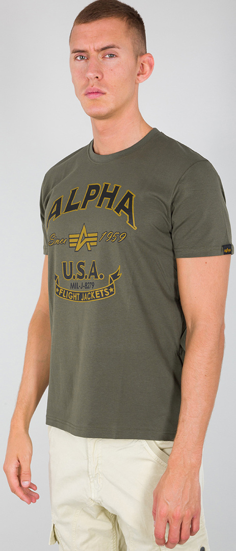 Alpha Industries Alpha FJ T-Shirt, grün, Größe S, grün, Größe S