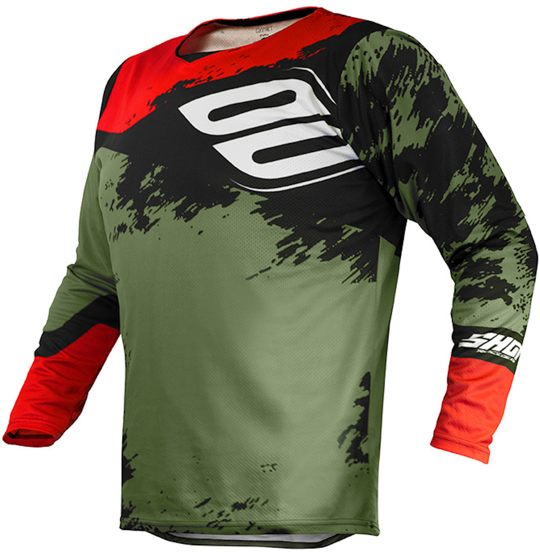 Shot Contact Shadow Motocross Jersey, green-brown, Size 2XL, green-brown, Size 2XL