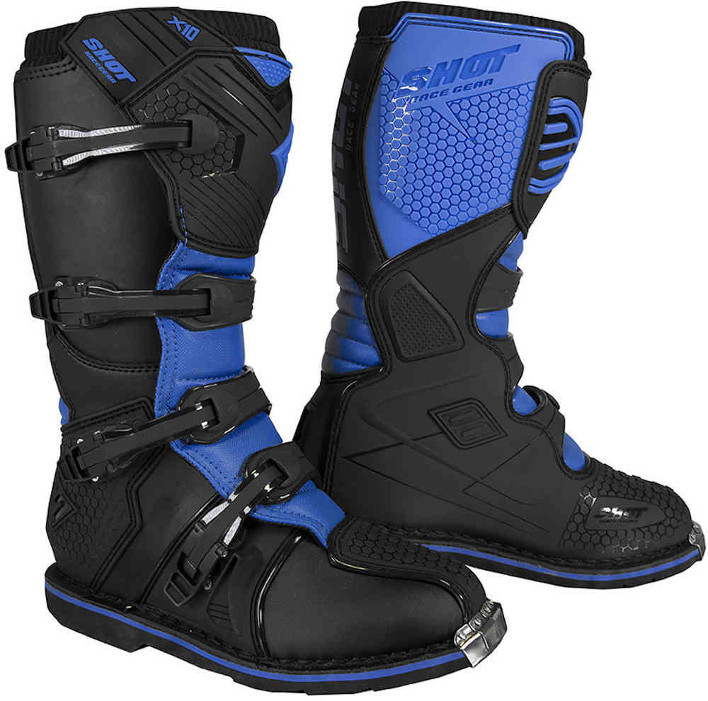 Shot X10 2.0 Schwarz Motocross Stiefel