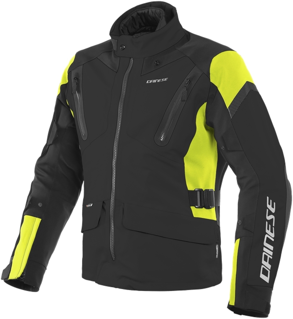 Dainese Tonale D-Dry Motorcykel textil jacka, svart-gul, storlek 46