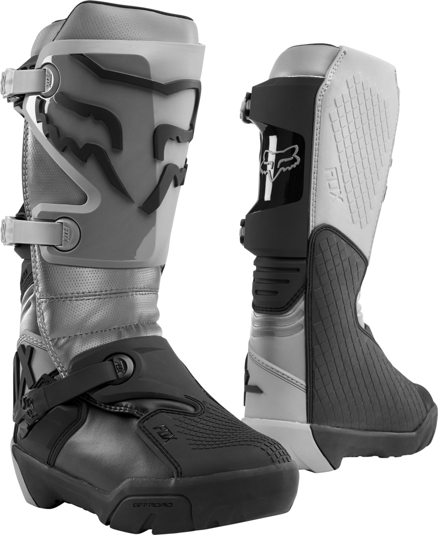 FOX Comp X Motocross Stiefel, schwarz-grau, Größe 47 48, schwarz-grau, Größe 47 48