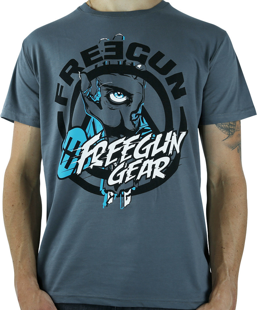 Freegun Homme Tetra T-Shirt, grey, Size S, grey, Size S