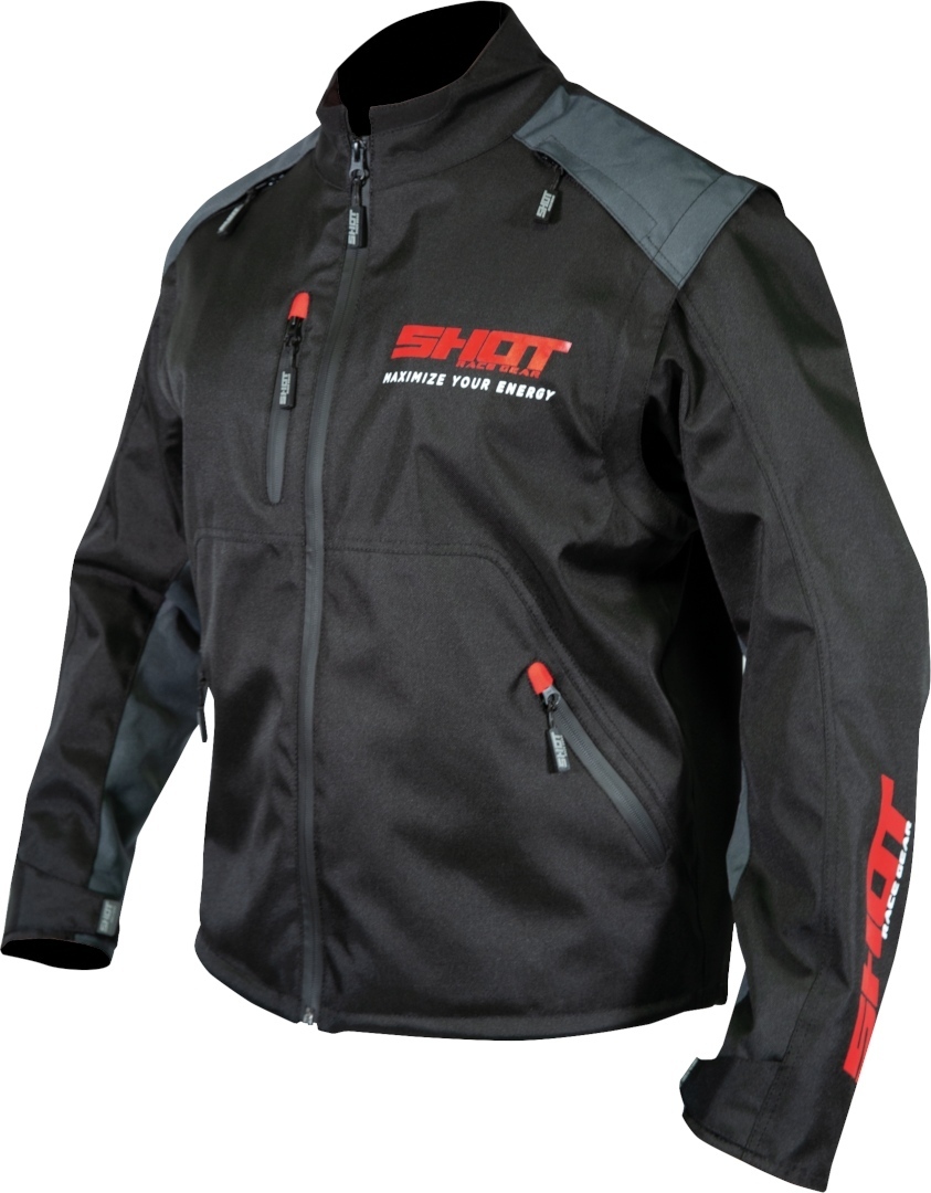 Shot Contact Assault Motocross Jacket, black-red, Size L, black-red, Size L