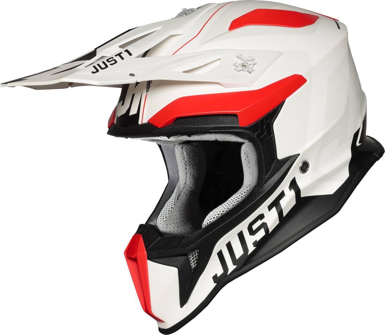 Just1 J18 Pulsar Motocross Helmet, black-white-red, Size XL, black-white-red, Size XL