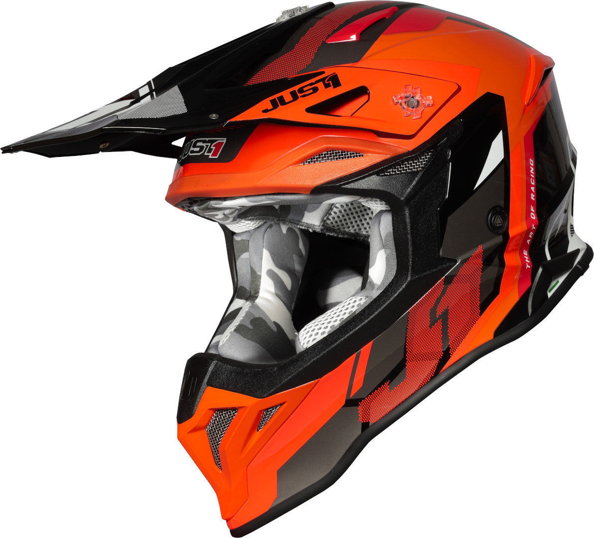 Just1 J39 Reactor Motocross Helmet, black-orange, Size XL, black-orange, Size XL