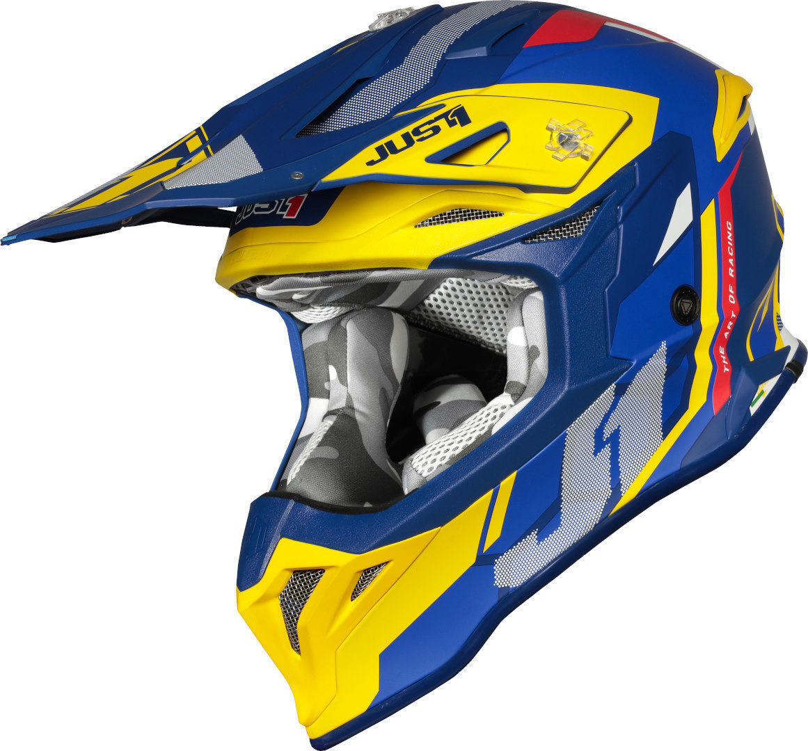 Just1 J39 Reactor Motocross Helmet, blue-yellow, Size XS, blue-yellow, Size XS