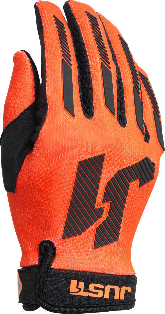 Just1 J-Force X Youth Motocross Gloves, black-orange, Size S, black-orange, Size S