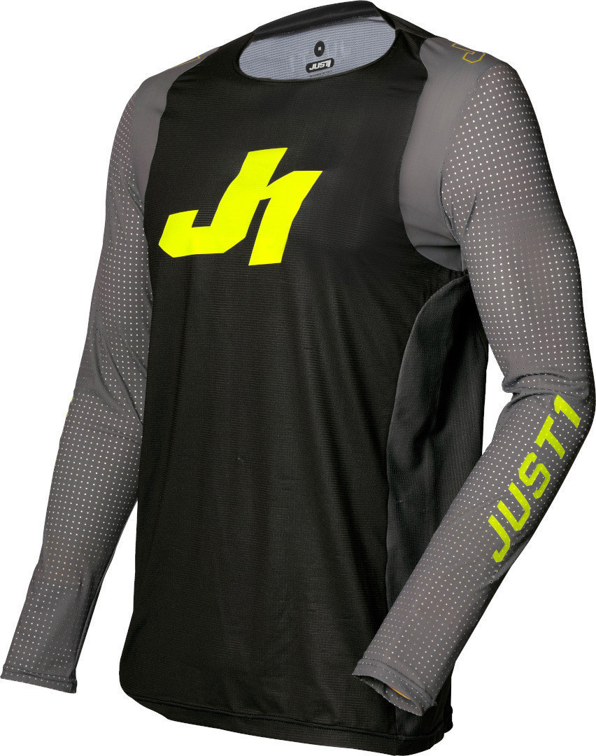 Just1 J-Flex Мотокросс Джерси Черный/Серый/Неоновый S 