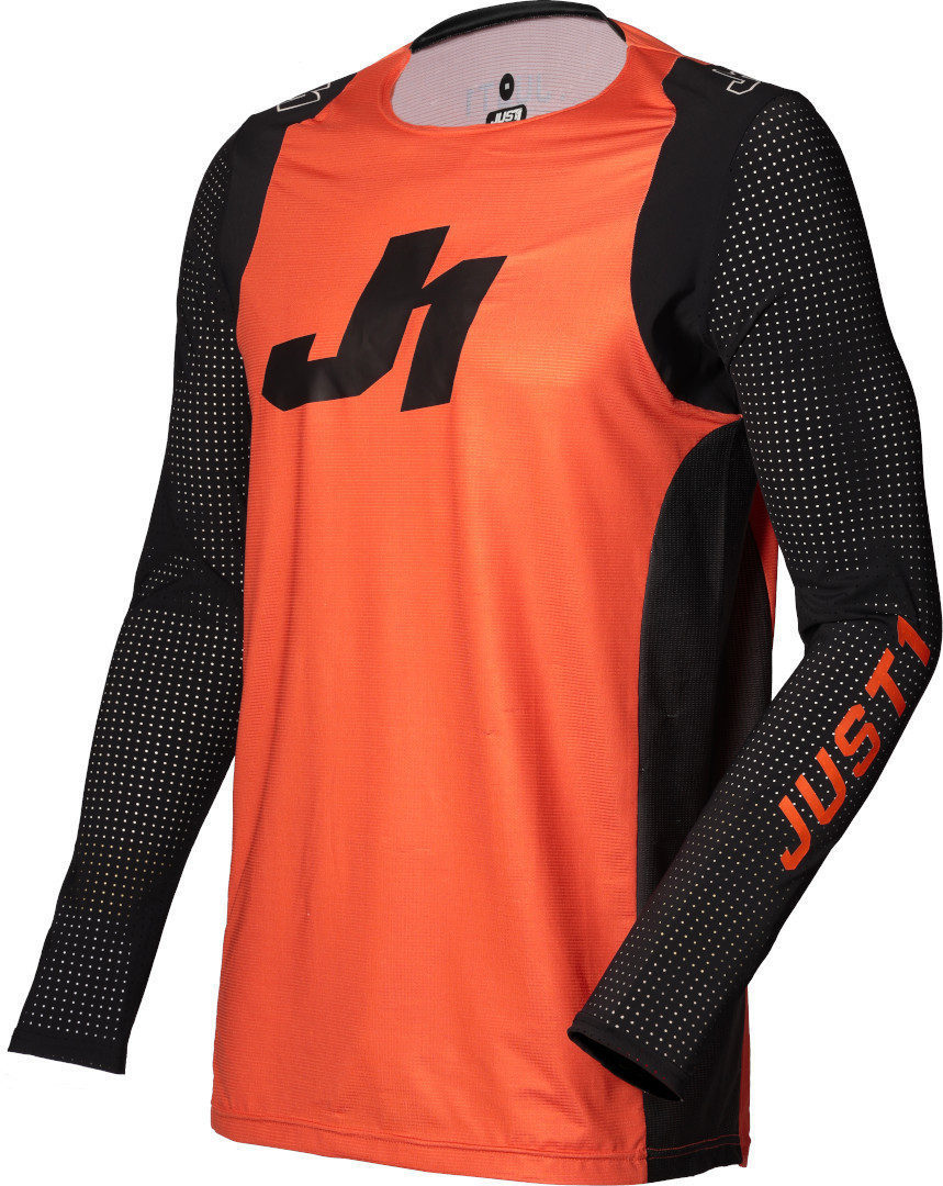 Just1 J-Flex Youth Motocross Jersey, black-orange, Size M, black-orange, Size M
