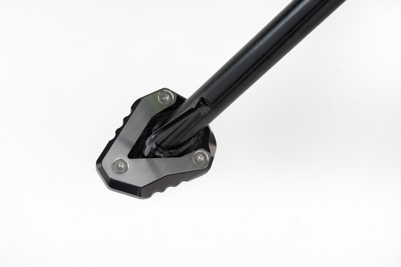 SW-Motech Seitenständerfuß-Verbreiterung - Schwarz/Silbern. Kawasaki Ninja 125 / Z125 (18-)., silber