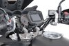 Sw-Motech soporte GPS con abrazadera del manillar - Para el manillar de 22 mm. Amortiguación de vibraciones. Plata.