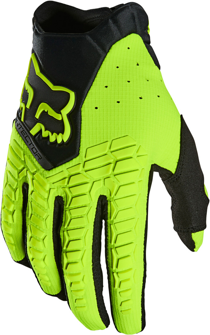 FOX Pawtector Motocross Gloves, yellow, Size S, yellow, Size S