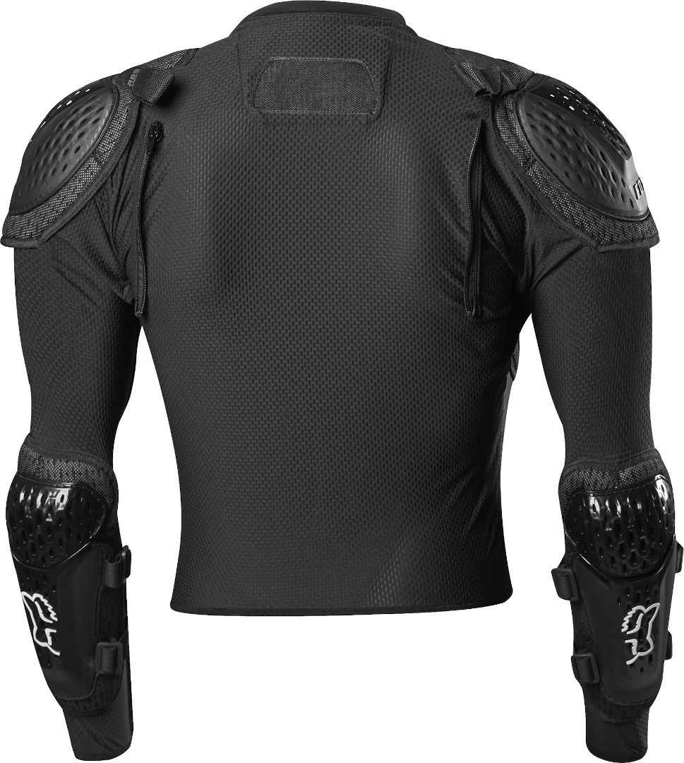 Side view of FOX Titan Youth Motocross protector jacket, black