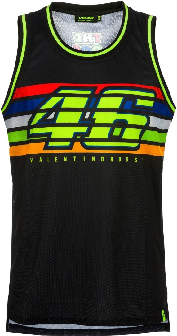 VR46 Stripes Tank Top, black-yellow, Size XS S, black-yellow, Size XS S