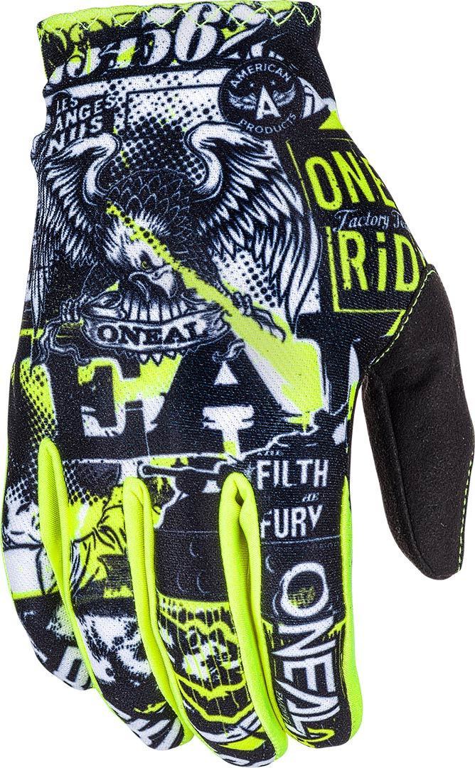 Oneal Matrix Attack 2 Motocross Handschuhe, schwarz-gelb, Größe L, schwarz-gelb, Größe L