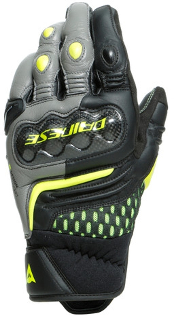 Dainese Carbon 3 Short Motorcykel handsker, sort-grå-gul, størrelse 2XL