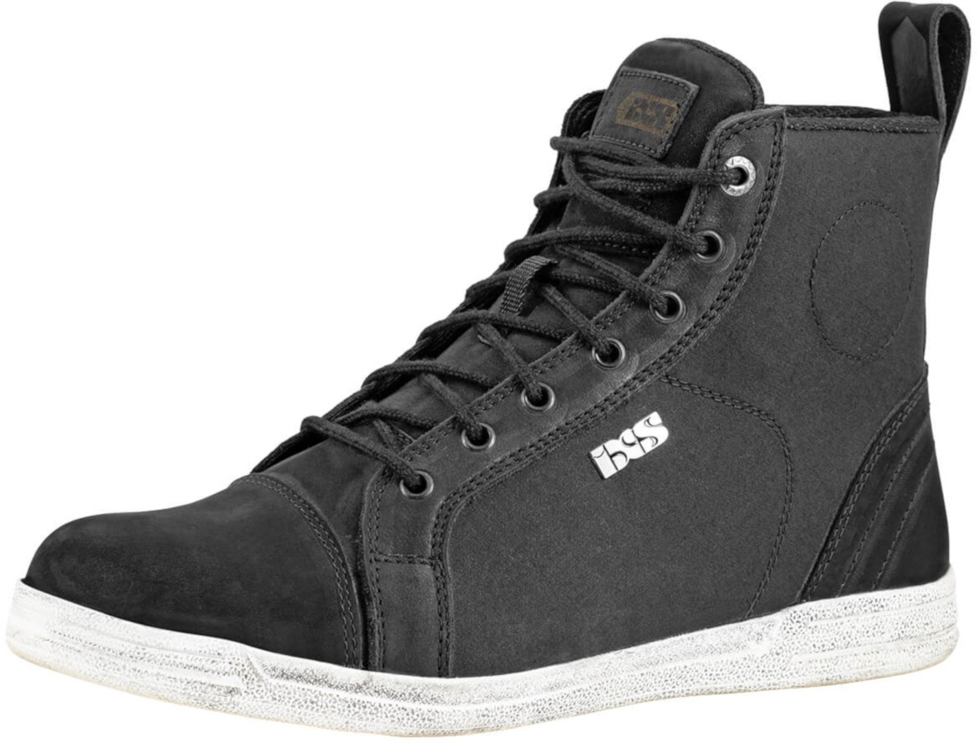 IXS Classic Nubuk-Cotton 2.0 Motorcycle Shoes, black, Size 45, black, Size 45