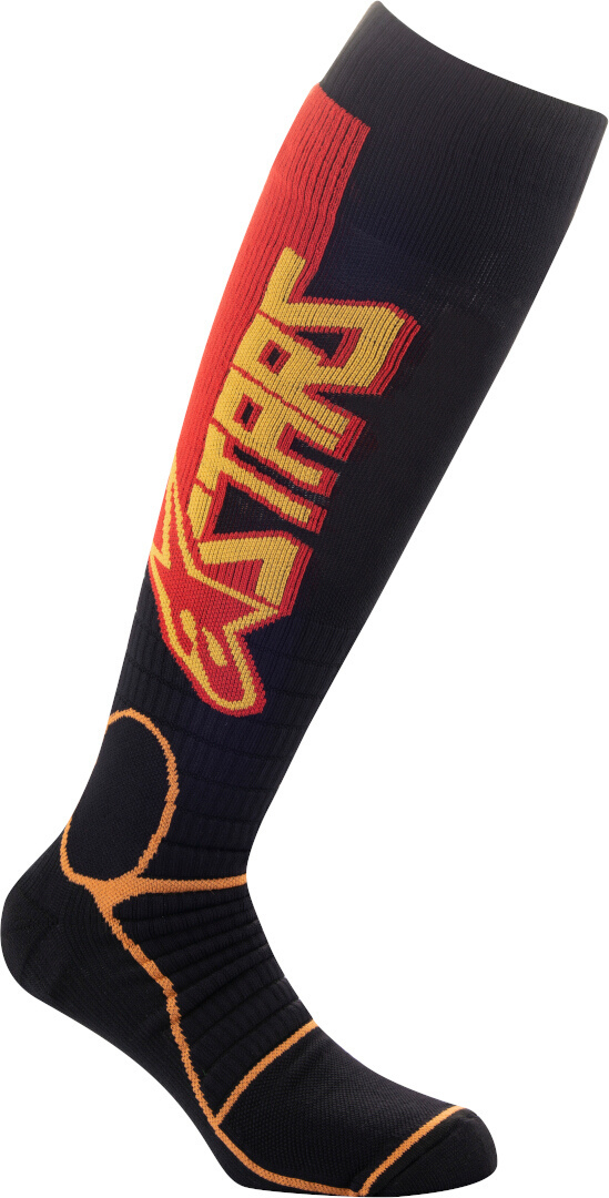 Alpinestars Men's Black Red Yellow Mx Pro Motocross Socks, Black-Red-Yellow, Size S For