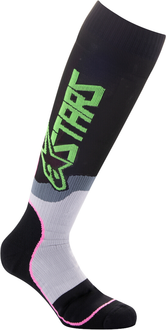 Alpinestars Men's Black Pink Mx Plus-2 Motocross Socks, Black-Pink, Size S For