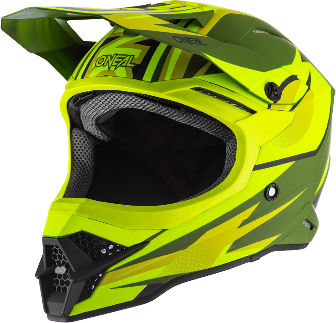 Oneal 3Series Riff 2.0 Motocross Helmet, green-yellow, Size XS, green-yellow, Size XS