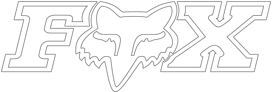 FOX F-Head X TDC 28 Mærkat, hvid