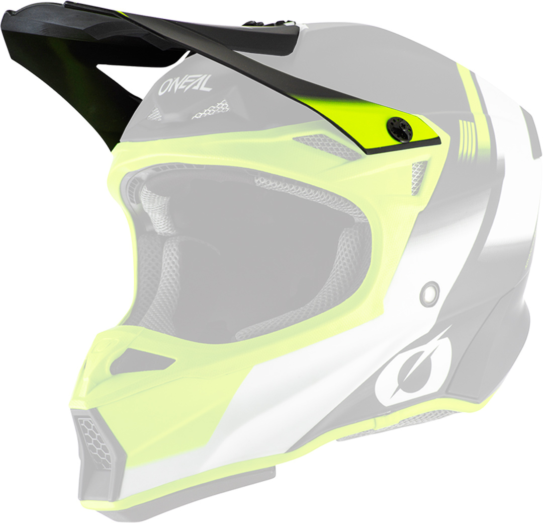 Oneal 10Series Hyperlite Blur Helmet Peak, black-yellow, black-yellow, Size One Size