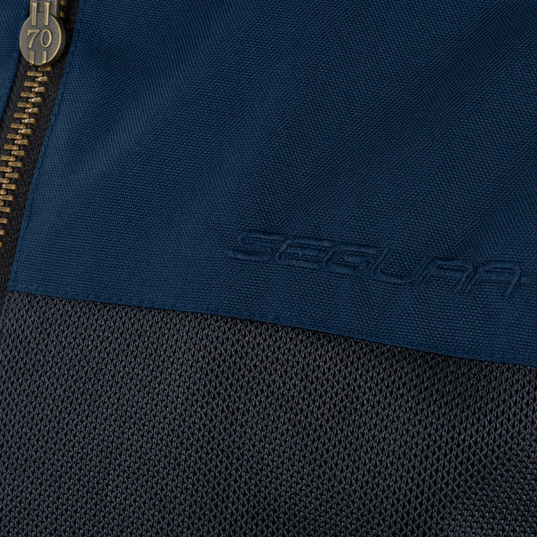 Side view of Segura Oskar Motorcycle Textile Jacket, blue, Size 3XL for Men