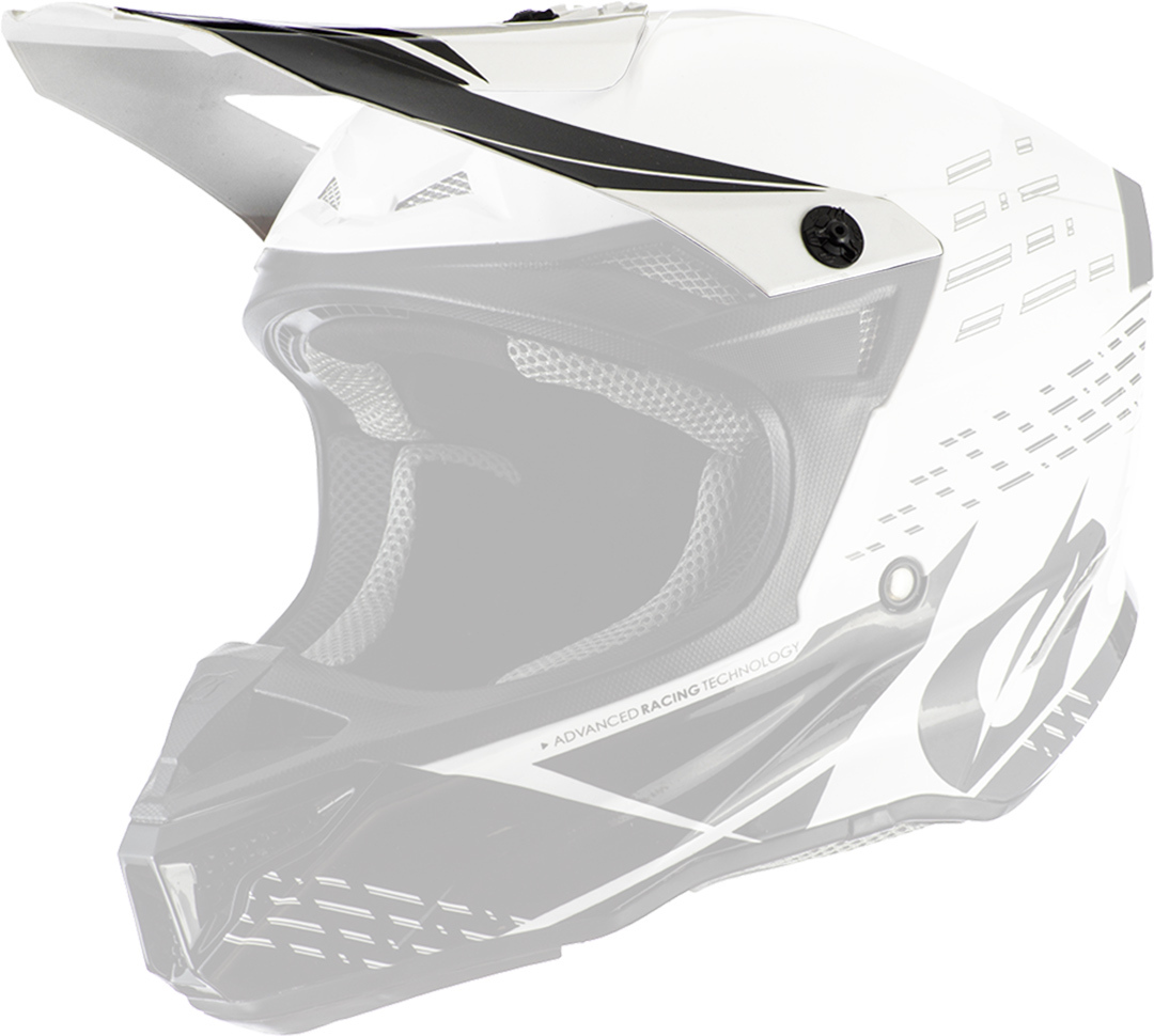 Oneal 5Series Polyacrylite Trace Helmet Peak, black-white, black-white, Size One Size