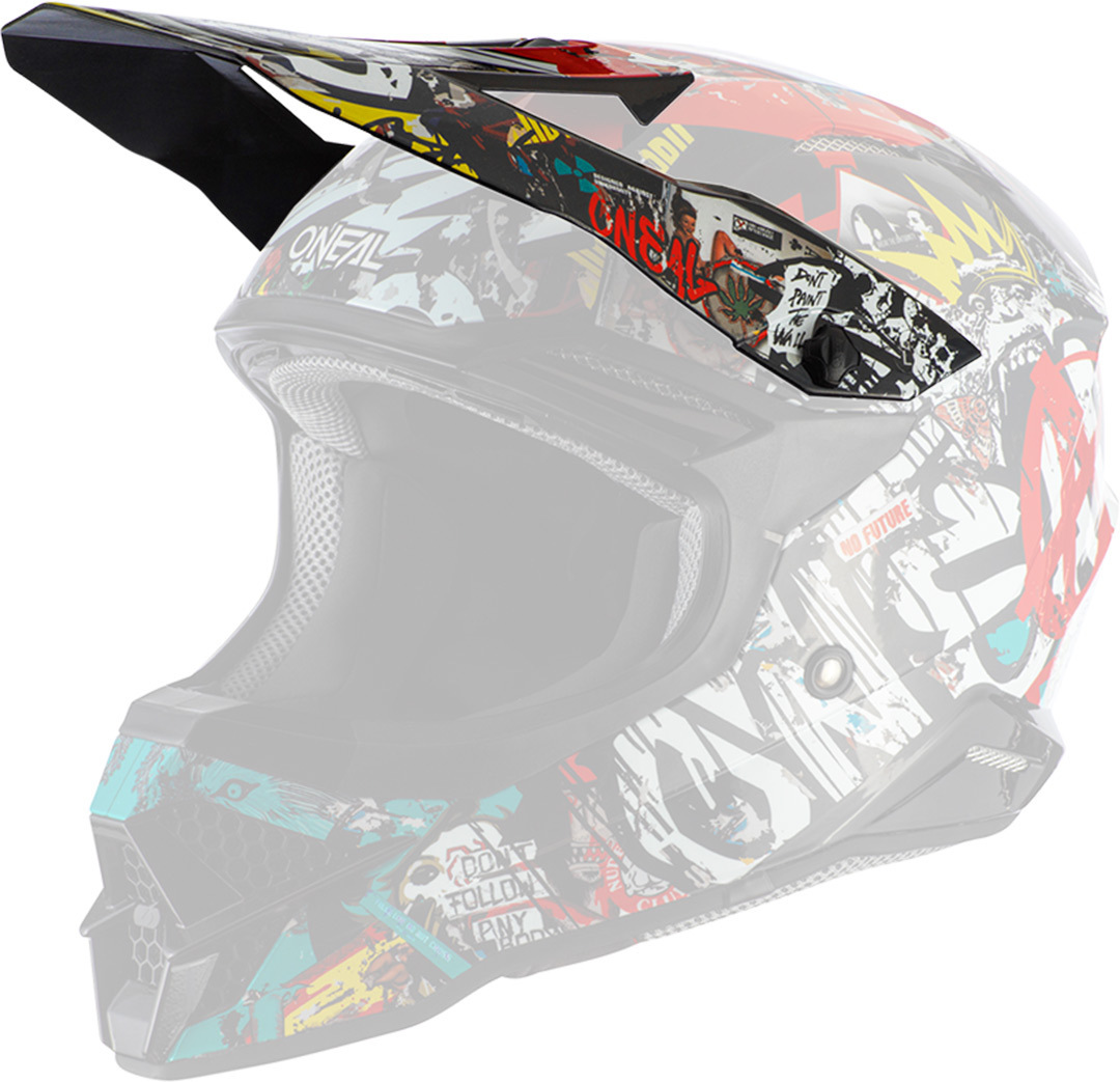 Oneal 3Series Rancid 2.0 Helmet Peak, multicolored, multicolored, Size One Size
