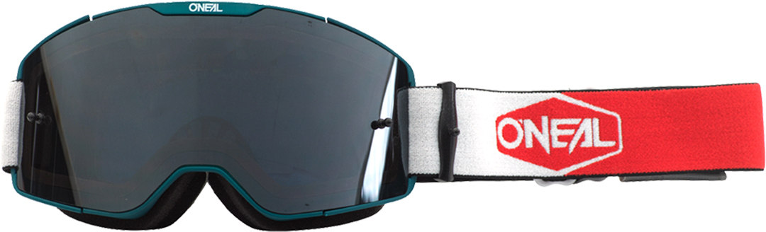 Oneal B-20 Plain Motocross Goggles, white-red, white-red