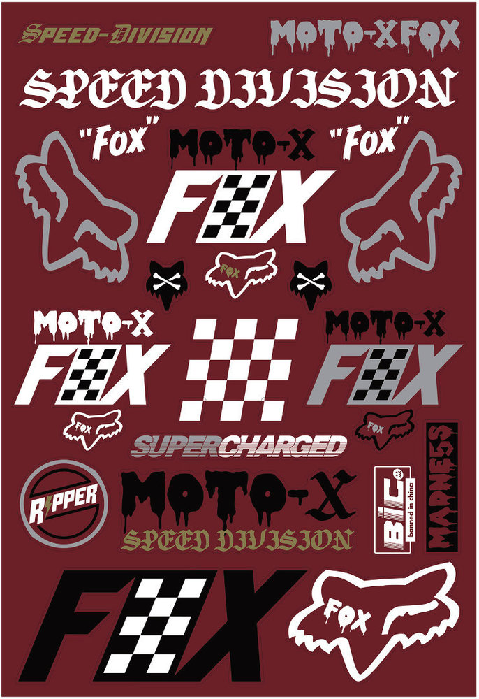 FOX Czar Track Pack Stickers