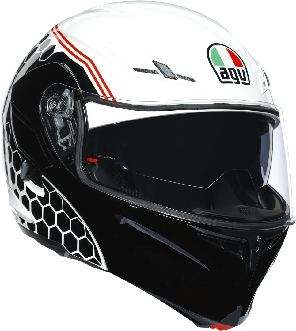 AGV Compact ST Detroit Klapphelm, schwarz-weiss, Größe XL, schwarz-weiss, Größe XL