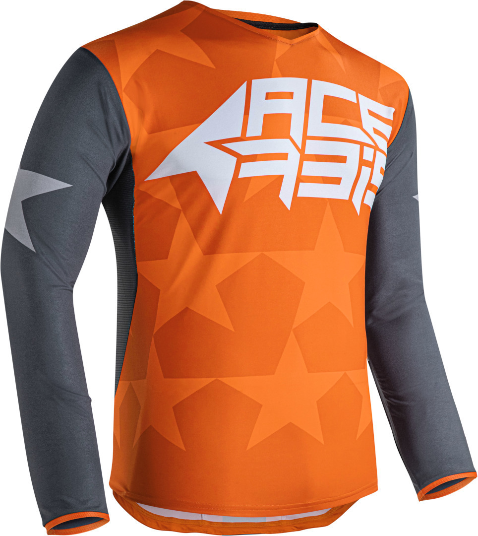 Acerbis Starway Motocross Jersey, grey-orange, Size S, grey-orange, Size S