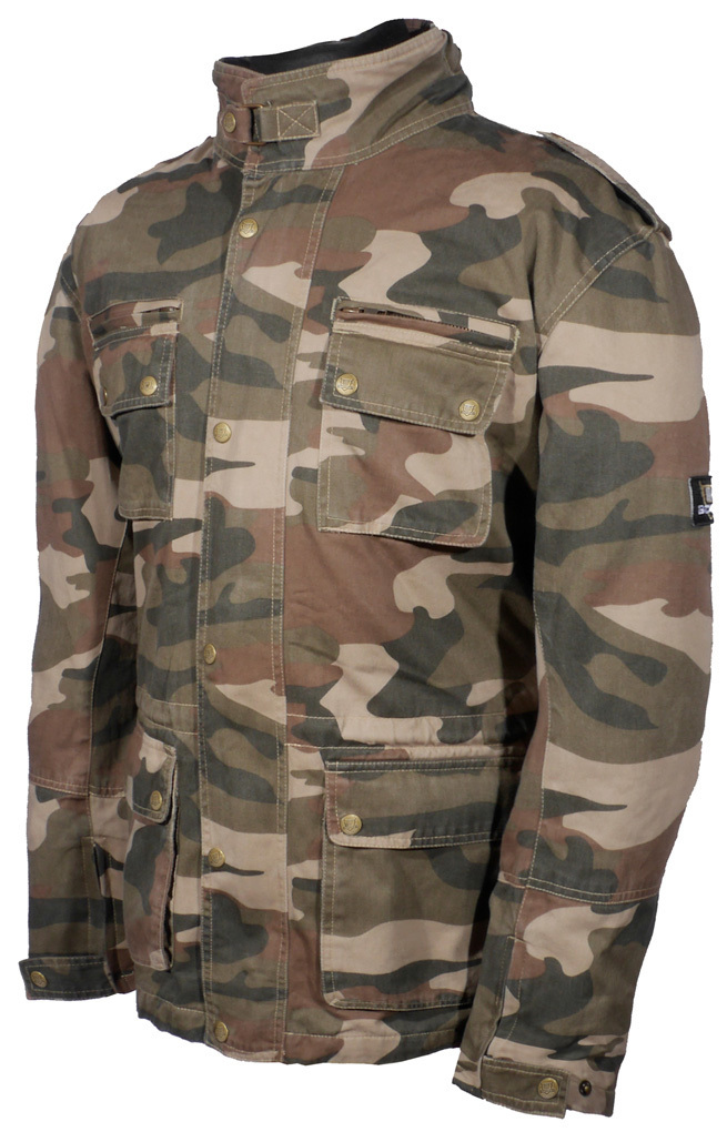 Bores B-69 Military Camo Motorcycle Textile Jacket, multicolored, Size XL, multicolored, Size XL