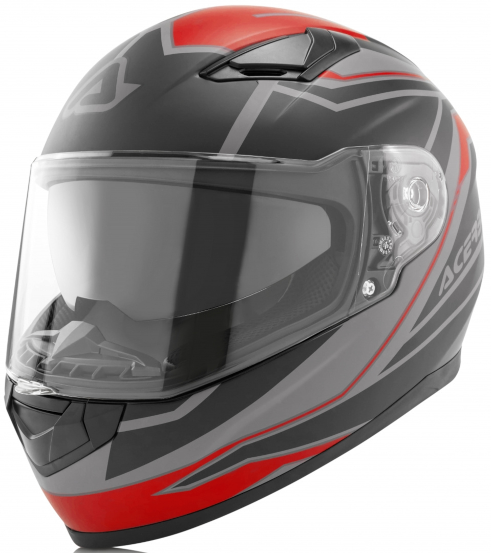 Acerbis Full Face X-Street Helmet, black-red, Size L, black-red, Size L
