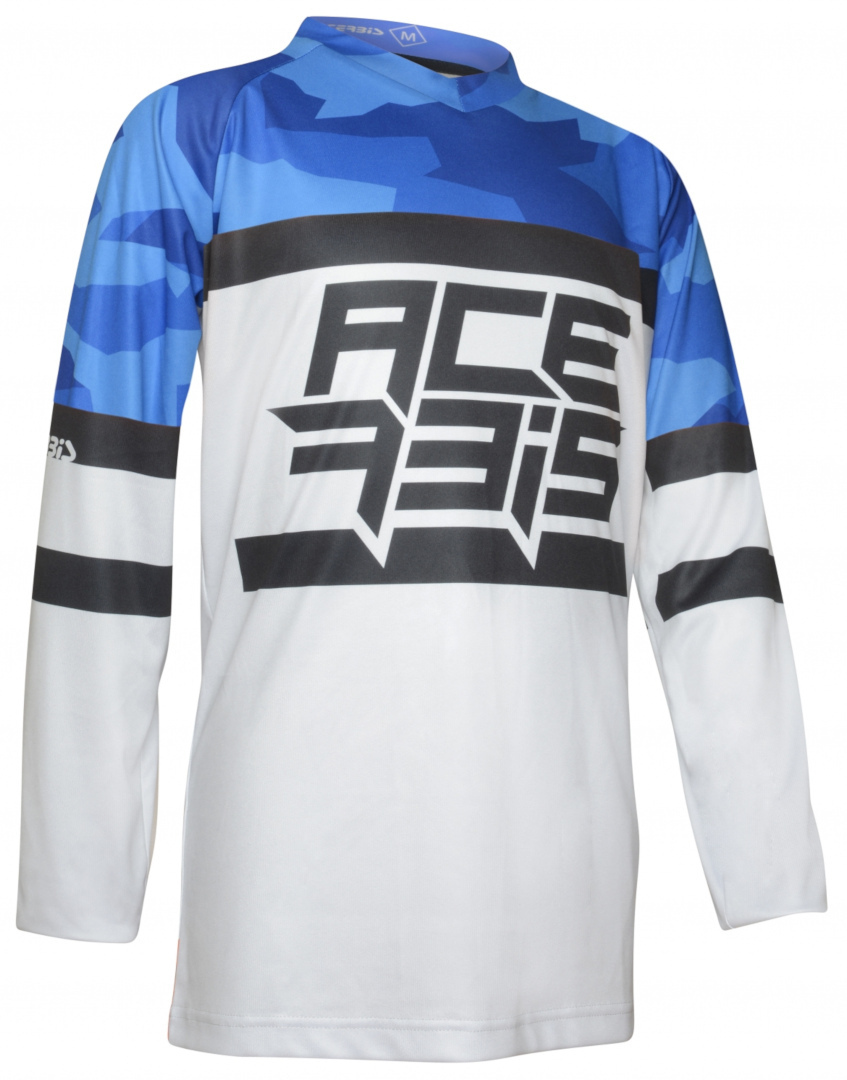 Image of Acerbis Skyhigh Bambini Motocross Jersey, grigio-blu, dimensione S