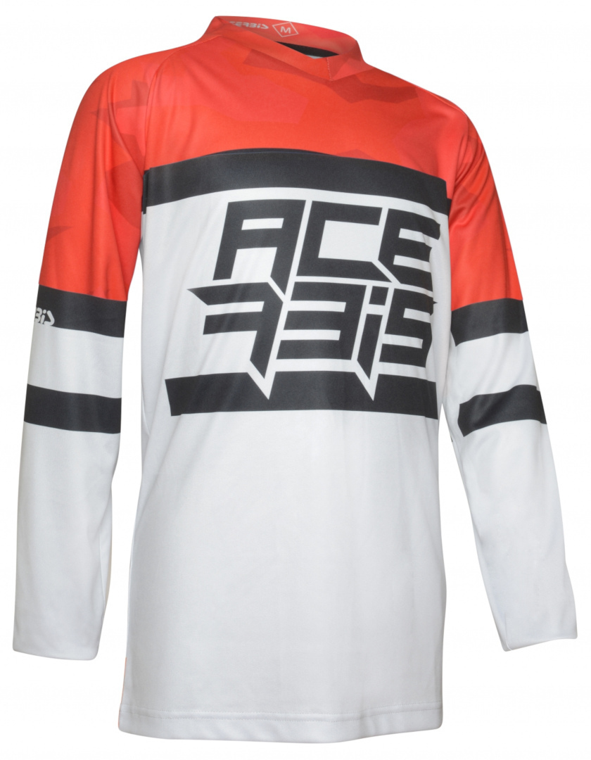 Image of Acerbis Skyhigh Bambini Motocross Jersey, grigio-rosso, dimensione 2XL