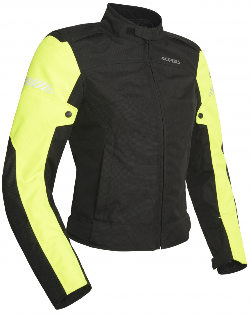 Acerbis Discovery Ghibly Ladies Motorcycle Textile Jacket, black-yellow, Size L for Women, black-yellow, Size L for Women