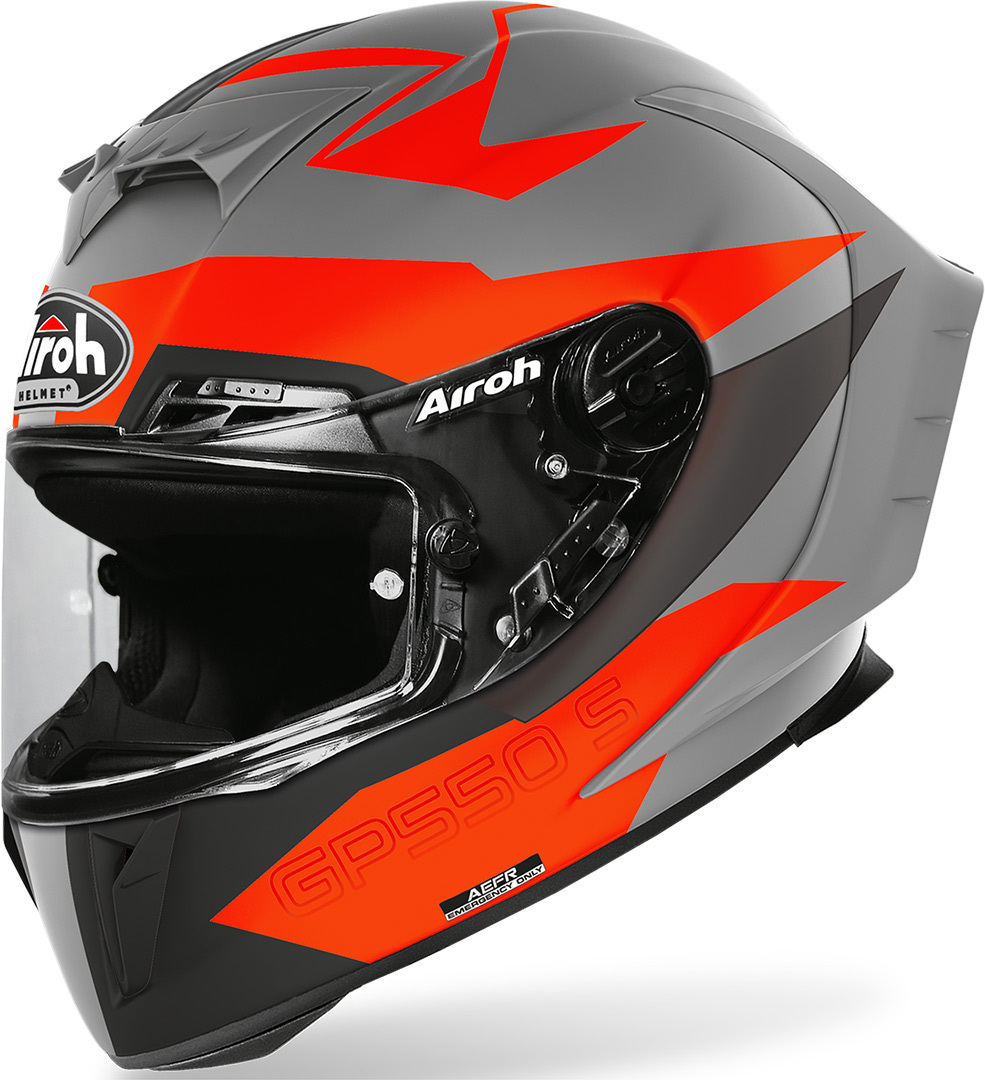Airoh GP550S Vektor Helm, grau-silber, Größe M, grau-silber, Größe M