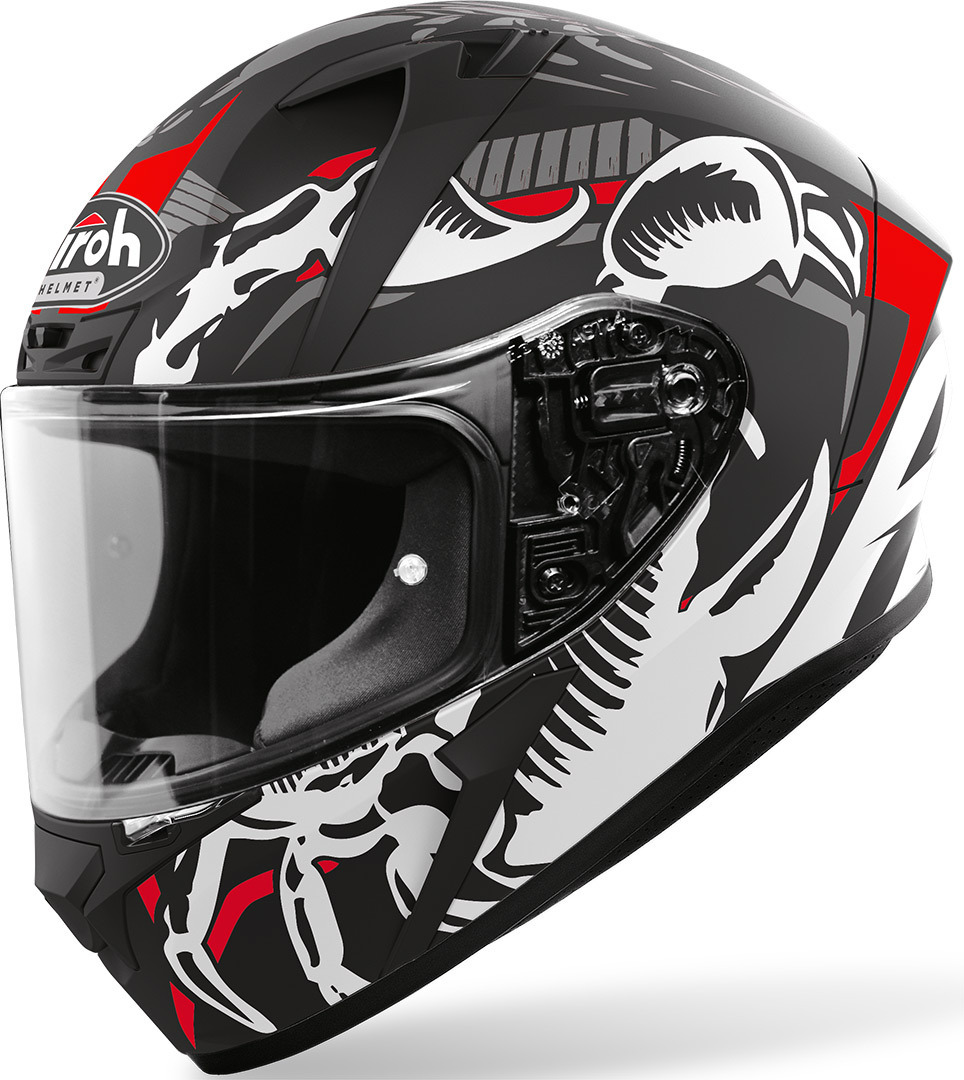 Airoh Valor Claw Helm, zwart-wit-rood, afmeting XL