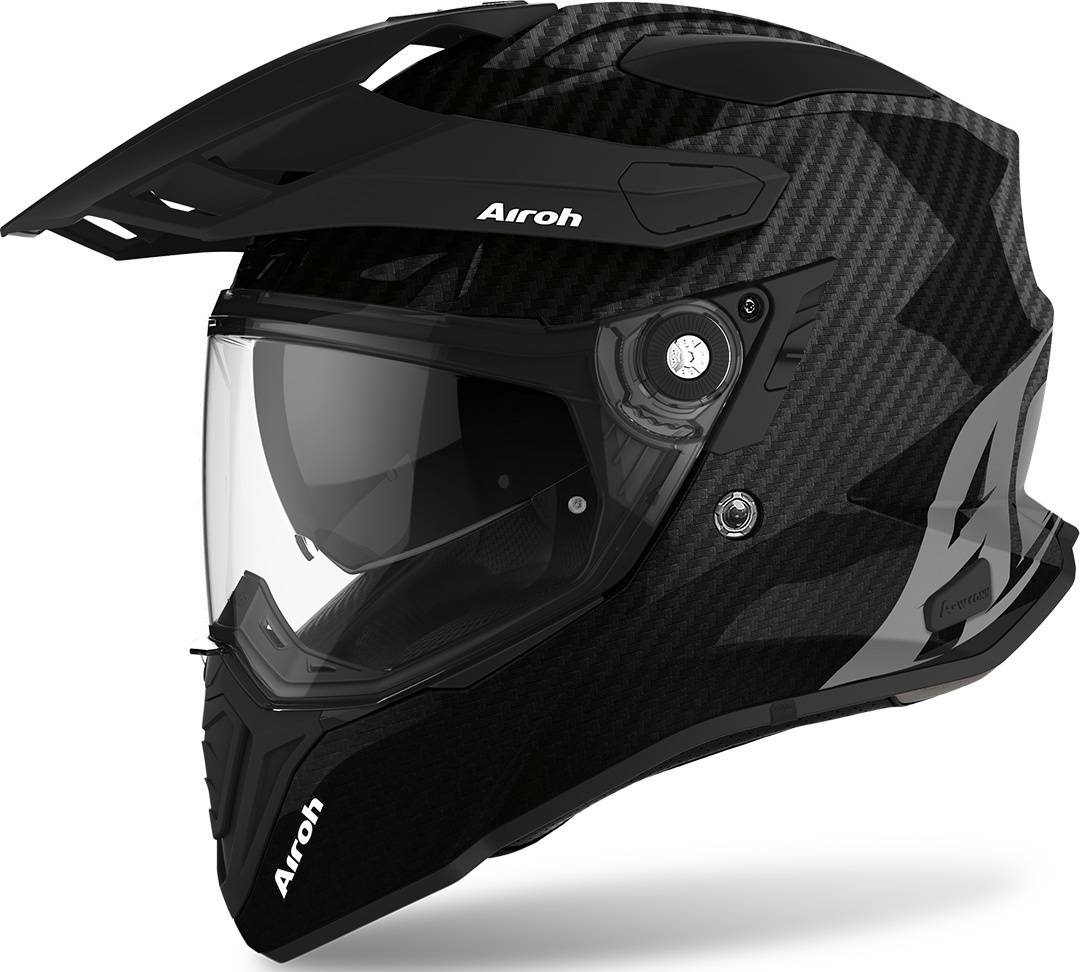 Airoh Commander Carbon Motocross Helm, schwarz-carbon, Größe M, schwarz-carbon, Größe M