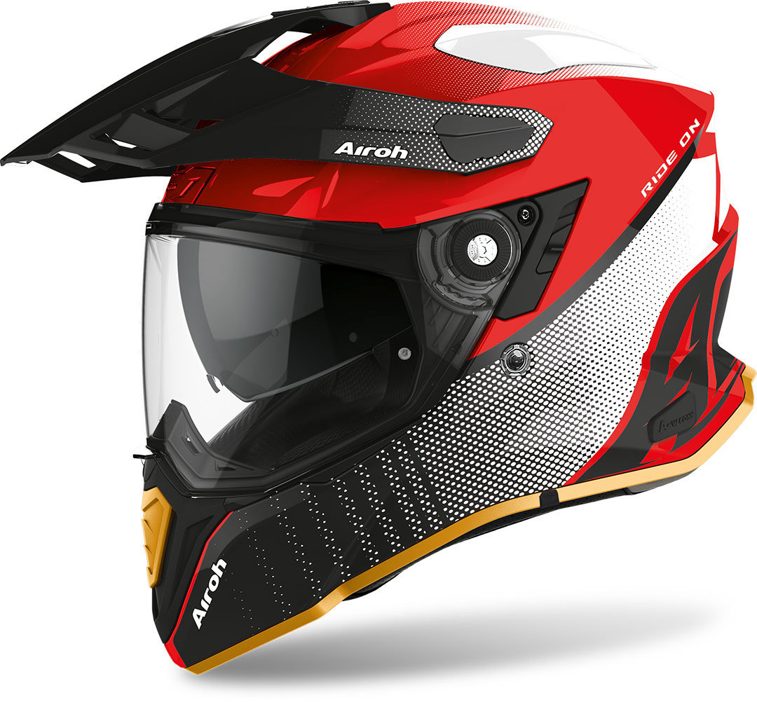 Airoh Commander Progress Limited Edition Motocross Helmet, black-white-red, Size S, black-white-red, Size S