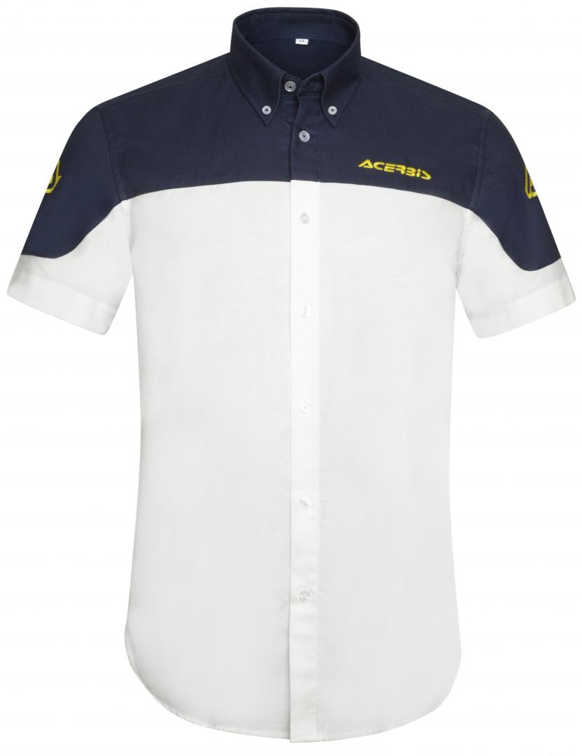 Image of Acerbis Team camicia, bianco-blu, dimensione XL
